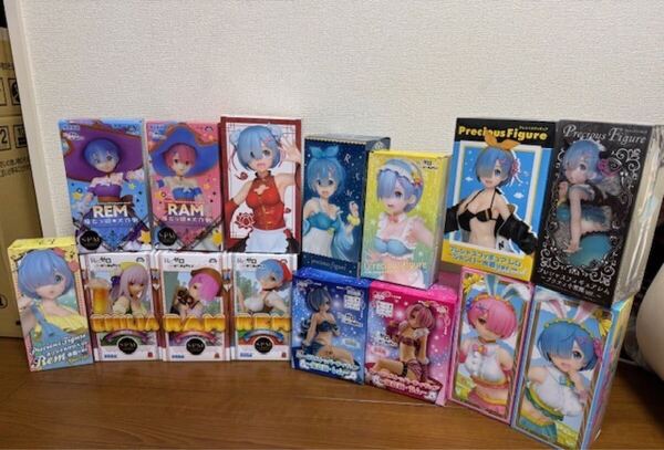 【新品未使用】Re:ゼロから始める異世界生活 フィギュア15体セット リゼロ プライズ レム ラム
