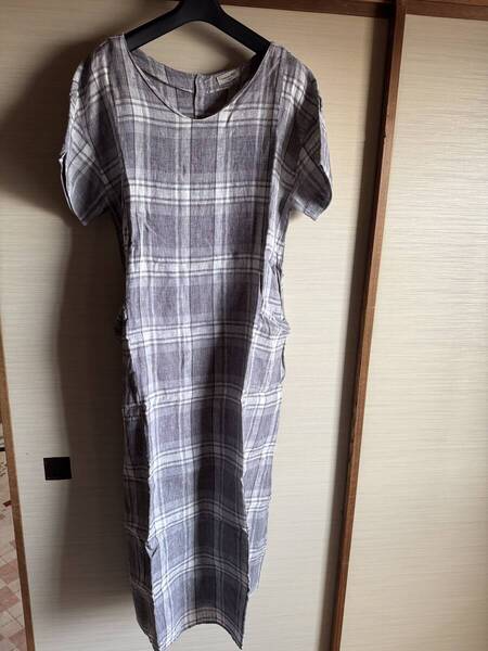 ② サマンサモスモス 麻100% ロングワンピース チェック柄 リネン100% / 衣類 服 サマンサモスモス Samansa mos2 SM2