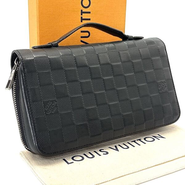 最高級◆LOUIS VUITTON ルイヴィトン ジッピーXL ダミエアンフィニ 長財布 オーガナイザー トラベルケース ブラック ノワール メンズ