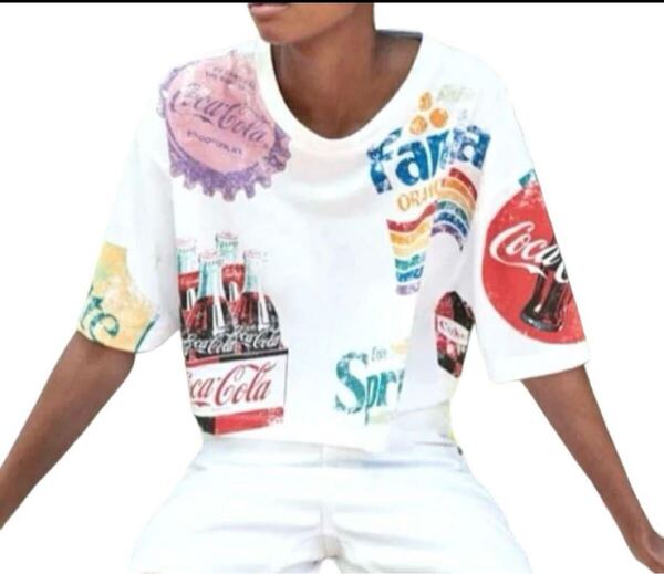 説明必読☆美品☆ZARA Coca-Cola コカコーラ コラボ 半袖Tシャツ