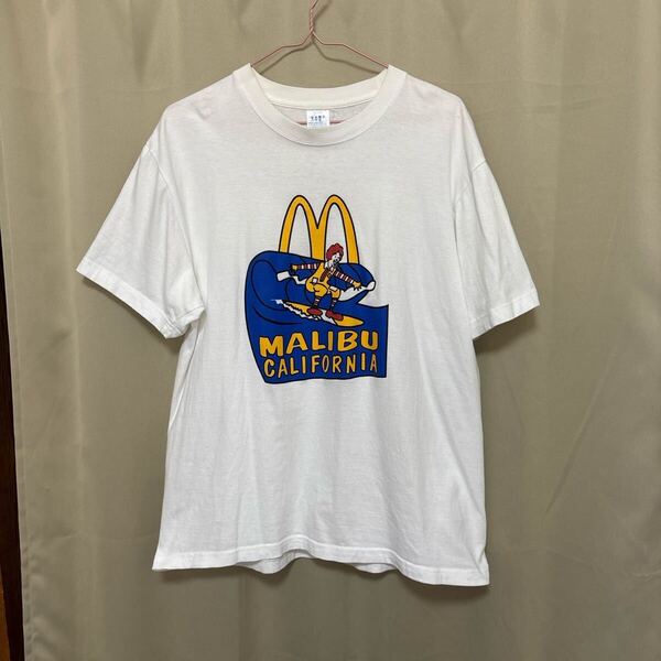 古着 マクドナルド Tシャツ 波乗りドナルド マリブ店限定 L