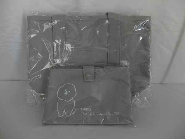 ORBIS オルビス 非売品 トートバッグ+マルチポーチ 2点セット ノベルティ グレー お出かけ ミニバッグ 未使用