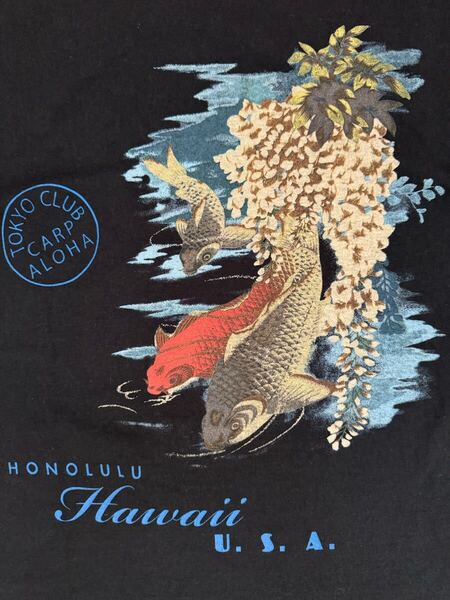 USA製 SUN SURF サンサーフ Tシャツ 鯉 和柄 東洋エンタープライズ ブラック