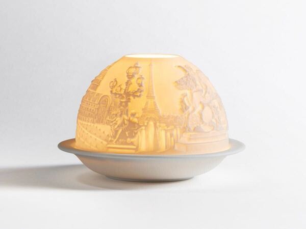 ベルナルドBERNARDAUD キャンドル用リトファニー ランプ 「パリ モニュメント」フランス製 リモージュ インテリア