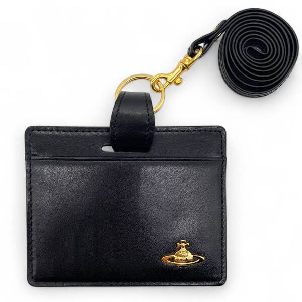 Vivienne Westwood ORB Leather Pass Case Black / ヴィヴィアンウエストウッド パスケース カードケース