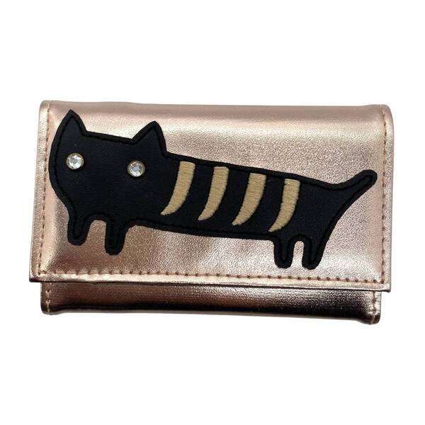 tsumori chisato ツモリチサト 三つ折財布 猫 ゴールド