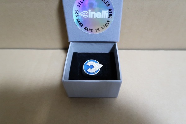 Cinelli チネリ BLUE CHEVALIER RING ブルーシェバリエ リング 925シルバー イタリア製ハンドメイド 新品元箱入 !!
