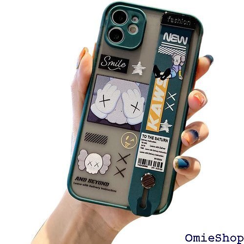 iPhone 14 用 ケース カウズ 可愛い スマホ トラップ 携帯ストラップ TPU保護カバー スタンド機能 1044