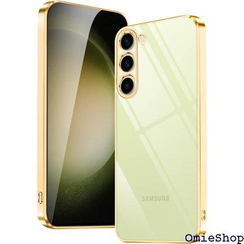 Galaxy S23 5G ケース クリア ギャラクシ TPU 薄型 背面クリア ストラップホール付き ゴールド 1083