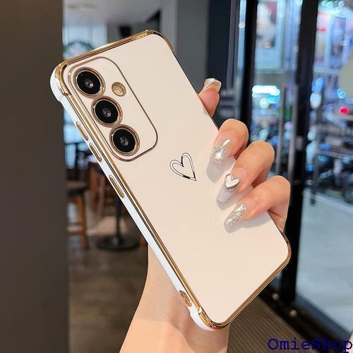 ZTOFERA Samsung Galaxy A54 心パターン スマホケース ワイヤレス充電対応 ホワイト 1114