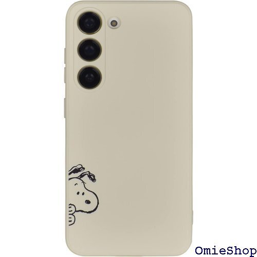 スヌーピー Galaxy S23 ケース ギャラクシー 対応 アンチ指紋 良質テクスチャー アンティークホワイト 1201