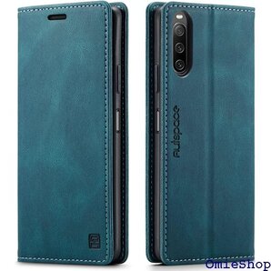 Xperia 10 V ケース 手帳型 xperia ia 10 V SO-52D SOG11対応 ターコイズ 1486