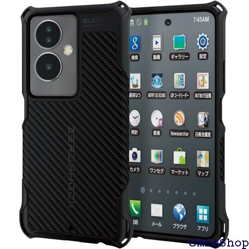 エレコム OPPO A79 5G ケース 耐衝撃 衝撃 ラップホール付き ブラック PMWO233ZEROGBK 1657