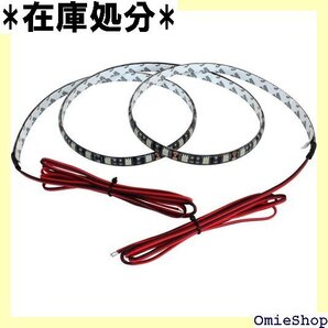 ケーブル1.5m 12V 両端子 防水 LEDテープライト 3チップ 黒ベース 90cm 発光色:白色 465