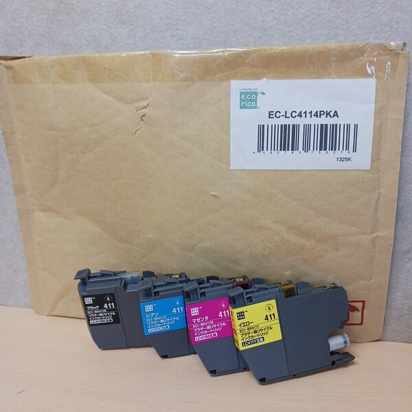 y051509k エコリカ ecorica 【互換品】ブラザー Brother LC411 4本セット(BK/C/M/Y)