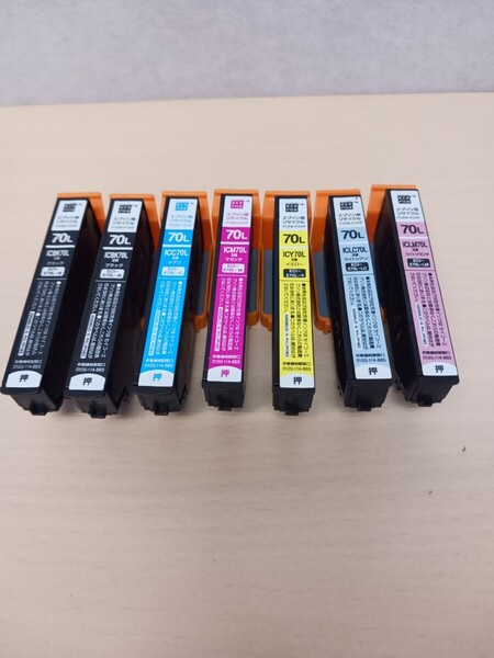 y051504k エコリカ ecorica【互換品】EPSON エプソン IC6CL70L(BK 2本/C/M/Y/LC/LM) 7本セット
