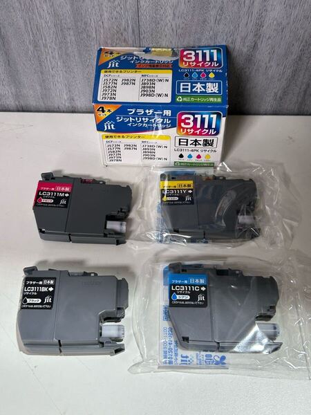 y051616a ジット ブラザー(brother) 【互換品】LC3111-4PK 対応 4色セット インクカートリッジ 日本製JIT-NB31114P