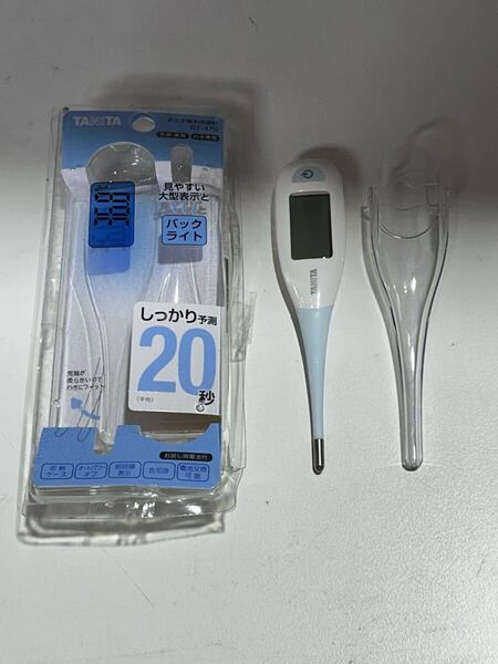y052307a タニタ(Tanita) 電子体温計 BT-470 ブルー スピード検温20秒 予測式 先が曲がる バックライト付き 体温計