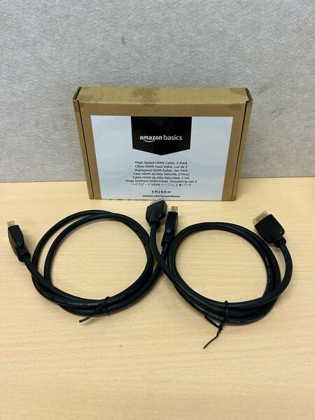 y052726a HDMI ケーブル ハイスピード 4K ARC対応 0.9m 2本セット(タイプAオス - タイプAオス)ブラック