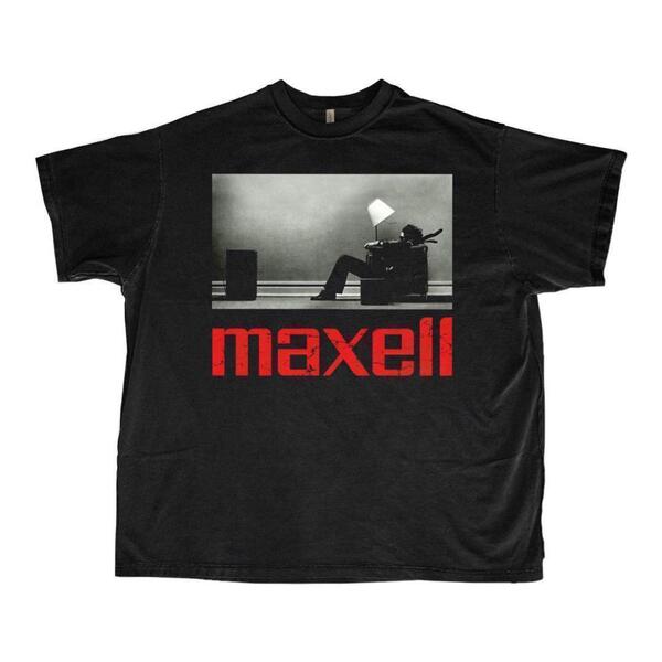 maxell マクセル Tシャツ ブラック movie Vintage,