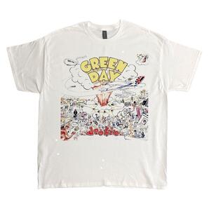 Green Day グリーンデイ DOOKIE Tシャツ ホワイト バンド,
