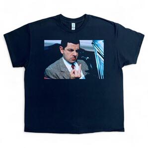 Mr. Bean ミスタービーン フォトTシャツ ブラック,.