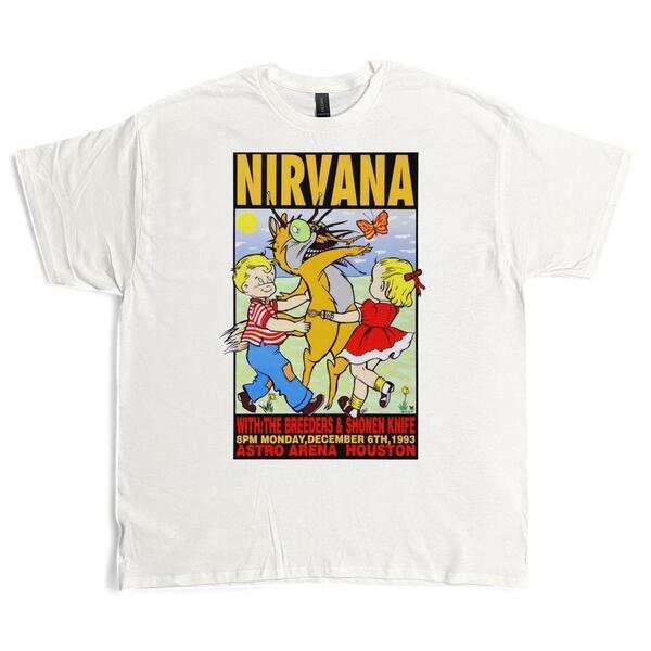 NIRVANA ニルヴァーナ KOZIK Tシャツ ホワイト バンド,.
