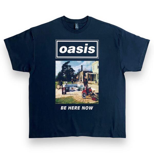oasis オアシス BE HERE NOW Tシャツ ブラック,/