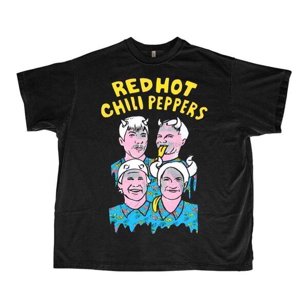 RED HOT CHILI PEPPERS Tシャツ ブラック RHCP,.