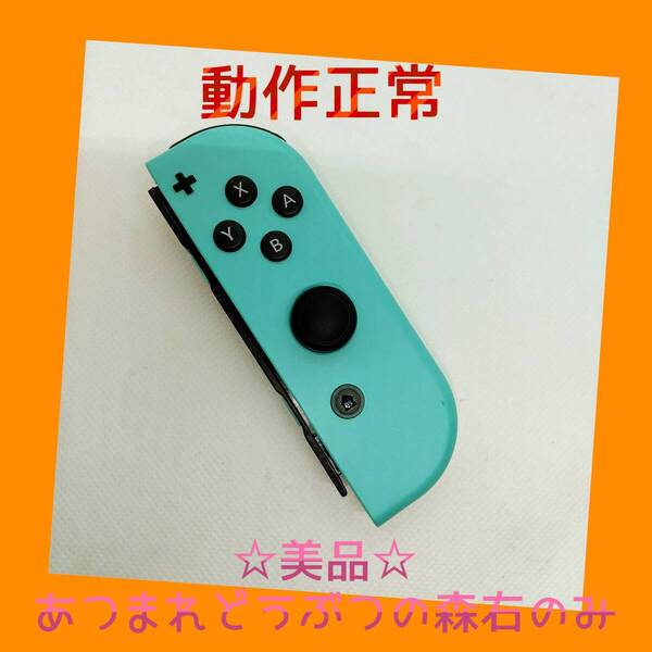 【美品】②Switch ジョイコン あつまれどうぶつの森 右R 任天堂純正品 青 あつもり パステルブルー