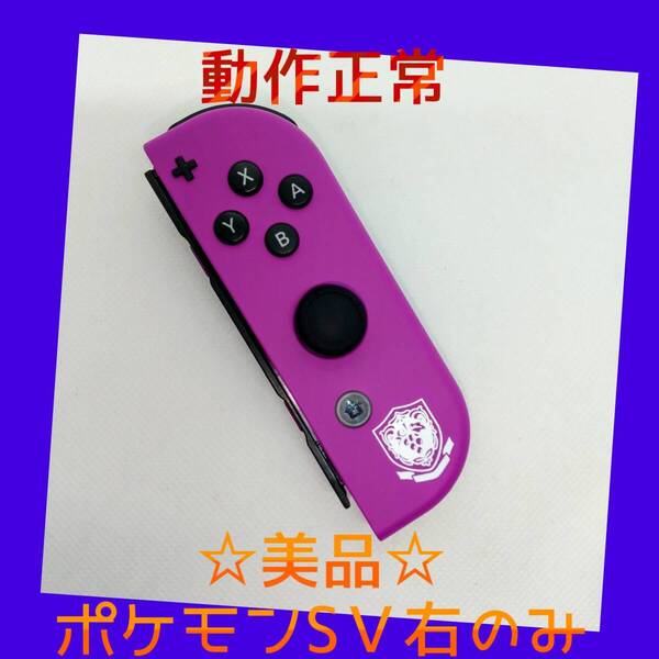 【美品】③Switch ジョイコン ポケモンSV 右R 【任天堂純正品】赤紫 バイオレットパープル ポケットモンスター