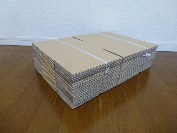 ★新品★ 段ボール 箱サイズ60 20枚セット 内寸264×194×114 総額2,120円(広告入りのため安いです)ダンボール 宅配便サイズ60
