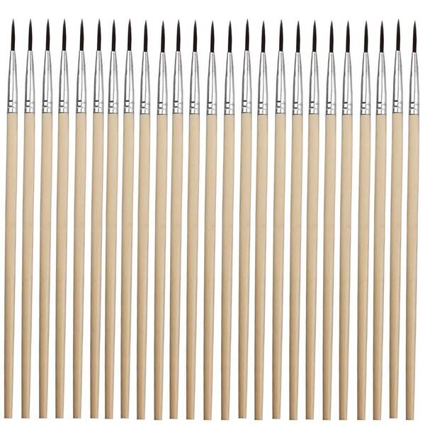 【特価セール】油彩筆 絵筆セット塗装筆 面相筆勾線筆【25本セット】絵筆 筆塗りセット 丸筆 極細 平筆 DIY モデリング LE