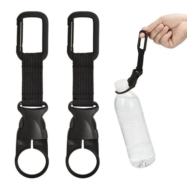 【数量限定】ドリンク ホルダー アウトドア 3個セット 登山 キャンプ カラビナ付き ハイキング 旅行 ペットボトルホルダー 水分