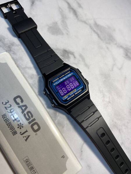 【新品!送料無料】CASIO F105W-1A EL発光モデル パープル液晶反転 チープカシオ カスタム セイコーALBA タイメックス 好きにもおすすめ!