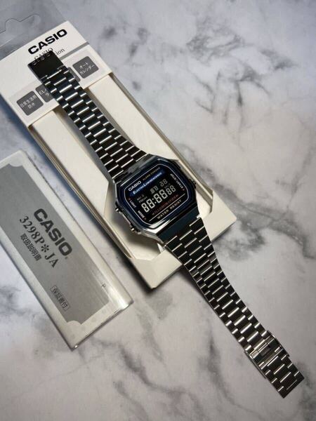 ★新品★カスタム!【送料無料】CASIO A168WA-1 ブラック反転液晶 ELバックライト搭載 チープカシオカスタム タイメックス Gショック好きに