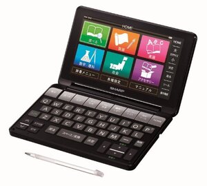 【中古:状態 良い】(中古品)シャープ カラー電子辞書Brain 高校生モデル ブラック系 PW-SH1-B (shin