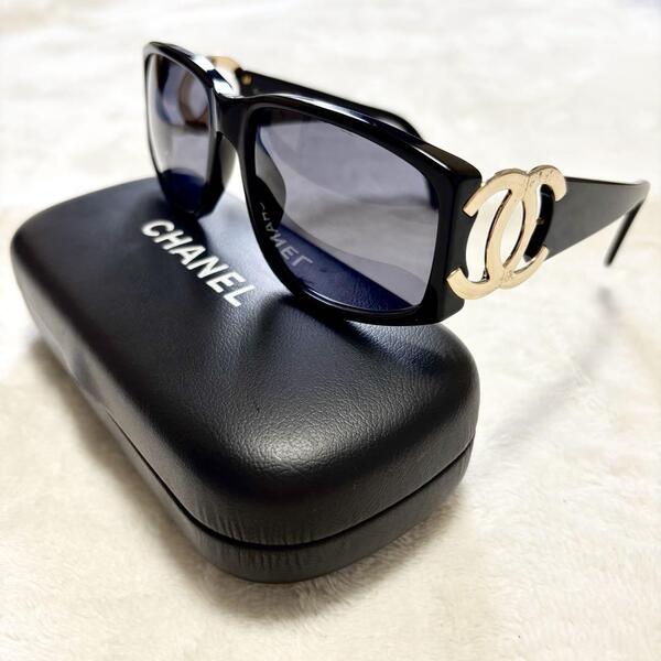 CHANEL シャネル サングラス メガネ ブラック ゴールド ココマーク 02461 94305