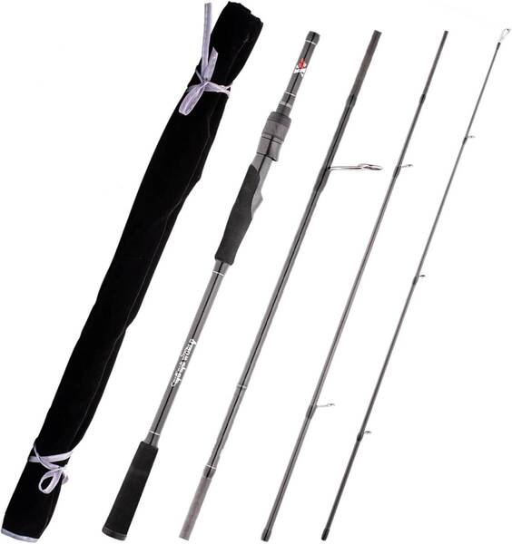 5本継ぎ スピニングロッド 超軽量 カーボン製 釣り竿 シーバス 青物 コンパクト エギング 海水淡水適用 サイズ: 2.7m/8.85ft