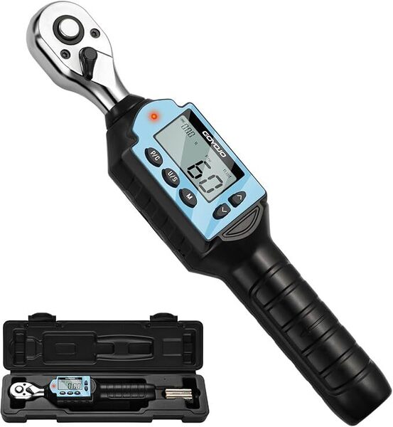 デジタルトルクレンチ 高精度 トルクレンチ 耐久性 3モード・4単位 多用途 3/8インチドライブ 1.8~60Nm(3/8)