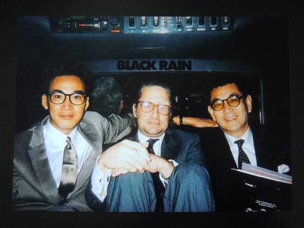 A4 額付き ポスター 高倉健 松田優作 BLACK RAIN ブラックレイン Michael Douglas マイケルダグラス 1989