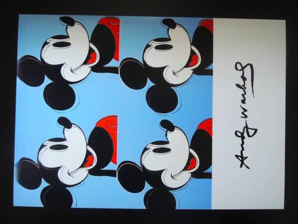 A4 額付き ポスター ミッキーマウス Mickey Mouse アンディーウォーホル Andy Warhol ミッキー