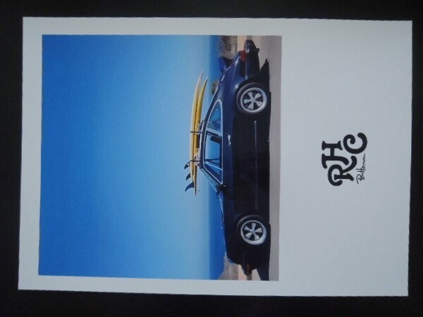 A4 額付き ポスター ポルシェ Hawaii サーフィン Porsche 911 フォトフレーム