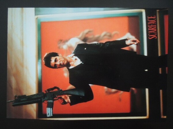 A4 額付き ポスター アルパチーノ 銃 スカーフェイス SCARFACE 映画 AL PACINO フォトフレーム 額装済