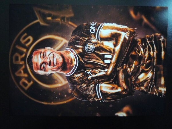 A4 額付き ポスター エンバペ エムバペ Kylian Mbappe フランス 代表 サッカー