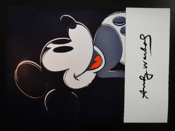 A4 額付き ポスター ミッキーマウス アンディーウォーホル Andy Warhol ポップアート Mickey Mouse