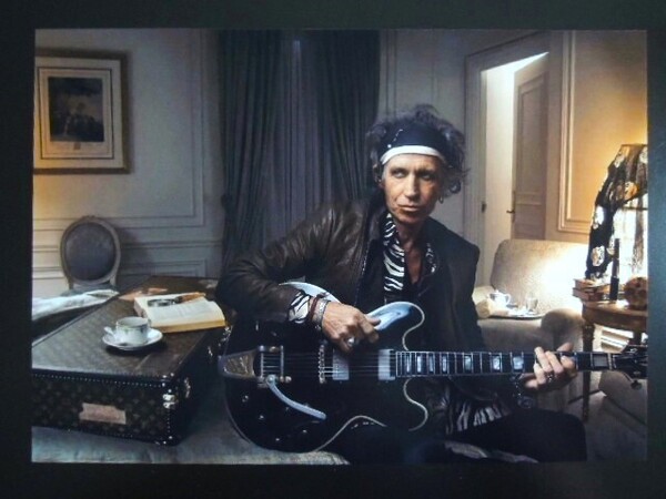 A4 額付き ポスター キースリチャーズ Keith Richards ギター LV トランク モノグラム