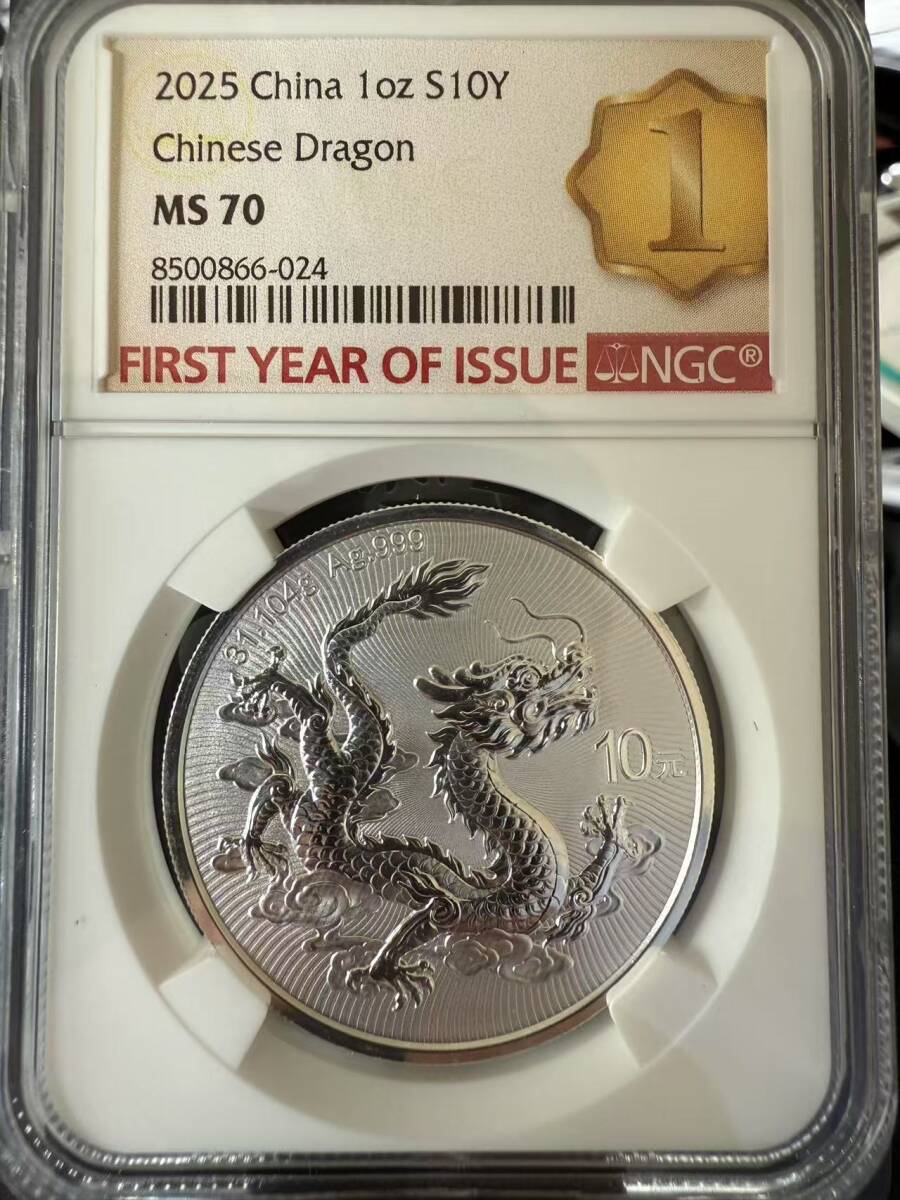 2012 中国 龍年 花形 10元 銀貨 入手困難品