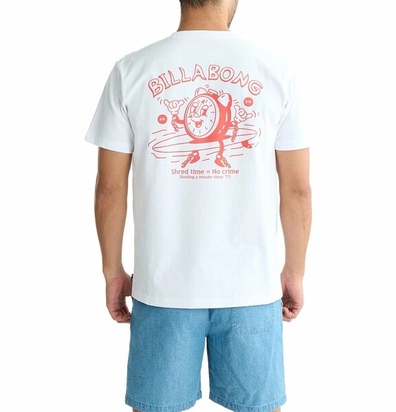 ★送料無料★2025春夏 新品【BILLABONG/ビラボン】TIME Tシャツ WHT メンズL BF01A205