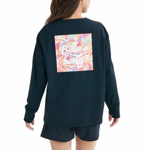 ★送料無料★2025春夏 新品【BILLABONG/ビラボン】【水陸両用】MORFY LS TEE RASH 長袖ラッシュガード BLK レディースL BF01C853